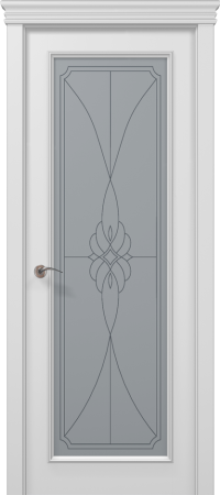 Двері Папа Карло Модель ART-01 скло бевелз (білий)
